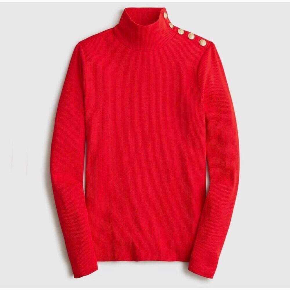J. Crew Vintage rib turtleneck with buttons